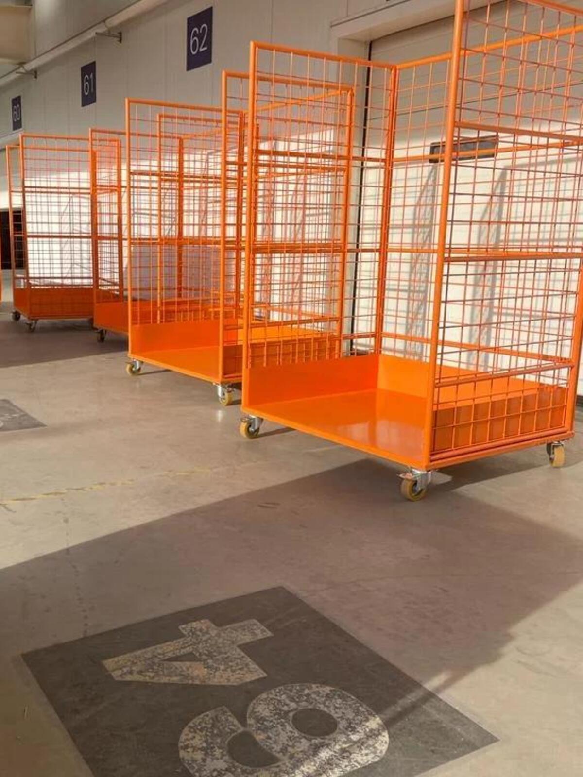 cărucior metalic tip roll cage pentru transport marfă